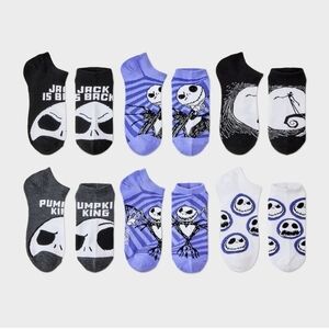Disney Jack Skellington Ankle Socks Set - Black, Purple, White